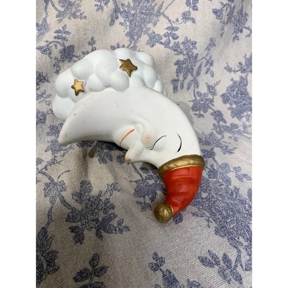 Vintage Porcelain Sleeping Moon Figurine - Picture 5 of 9